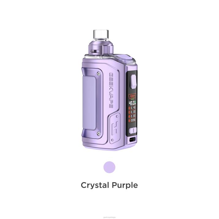 GeekVape 4LZN139 kristal paars - GEEKVAPE kopen h45 (aegis hero 2) pod mod kit crystal editie